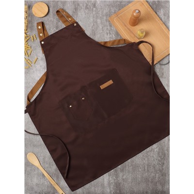 Фартук Этель, коричневый, 69×74 см,100% п/э