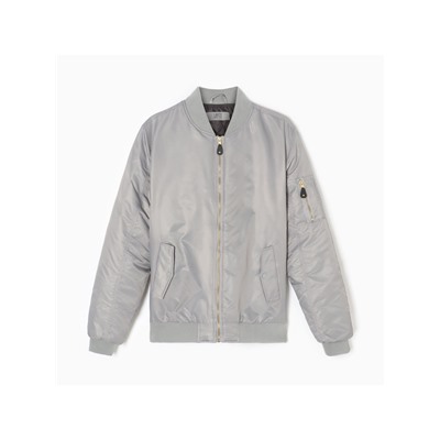 Бомбер мужской на молнии MIST, размер 46, серый