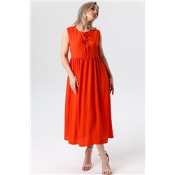 Платье штапель  6103/02/Оранжевый