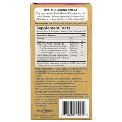 Enzymedica, Aqua Biome, Fish Oil + Digestive Relief, Lemon Flavor, 1,200 mg, 60 Softgels