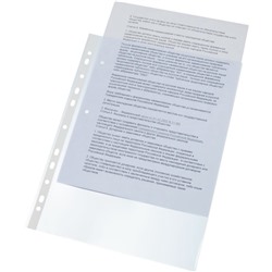 Файл-вкладыш А4, 30 мкм, Calligrata TOP Breeze гладкий, вертикальный, тонированные, 50 штук, голубые