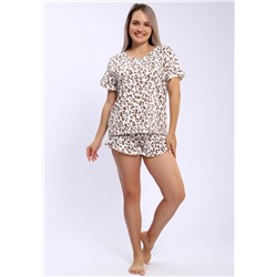 940 Пижама LOVE (Леопард коричневый)