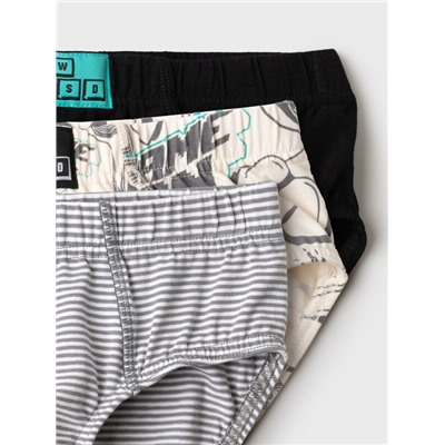 Трусы трикотажные для мальчиков - брифы, 3 шт в комплекте