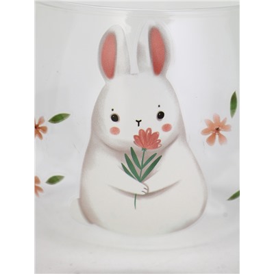 Кружка стеклянная «Зайка», 400 мл