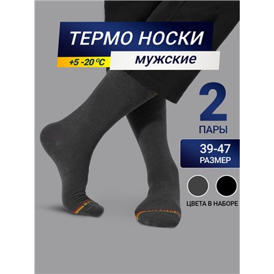 НОСКИ "ТЕРМО" МУЖСКИЕ (2 пары) 100W2-005