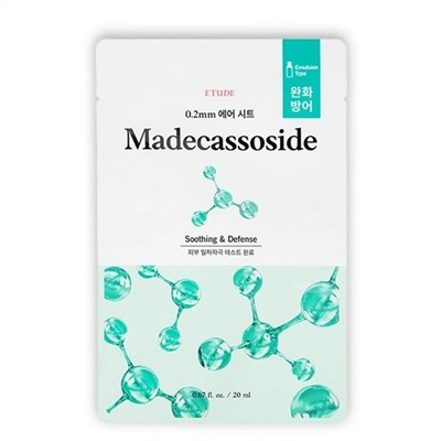 ETUDE Тканевая маска для лица с экстрактом мадекассосида / 0.2 Therapy Air Mask Madecassoside, 20 мл 20009