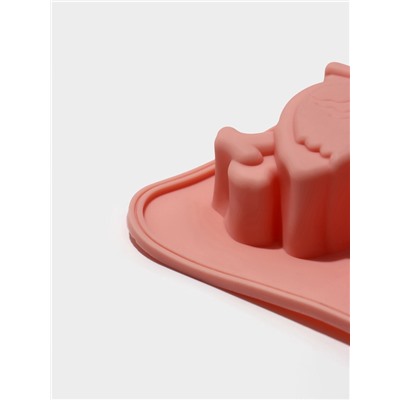 Форма для выпечки Доляна «Тропики», силикон, 18×14×2.5 см, розовая