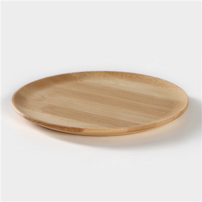 Супница BellaTenero, 400 мл, 20.5×11.5×6.5 см, с ручкой, на бамбуковой подставке, фарфор, белая