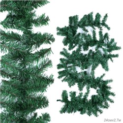 Гирлянда из елочных веток искусственная 2,7 метра 180 веток 24 см ширина / WA-180 /уп 40/Новый год