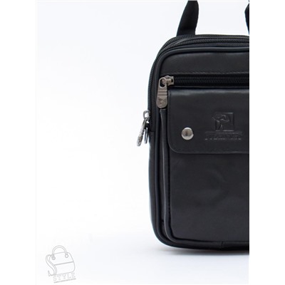 Сумка мужская кожаная 3131 black Fuzhiniao