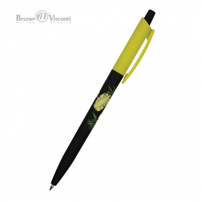 Ручка автоматическая шариковая 0.5мм "HappyClick.Fresh fruity. Ананас" синяя 20-0241/49 Bruno Visconti