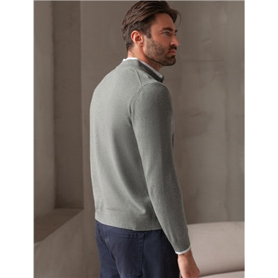 Кардиган на молнии из хлопка с нейлоном