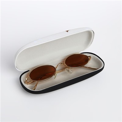 Футляр для очков на хлопушке, длина 16 см, бежевый