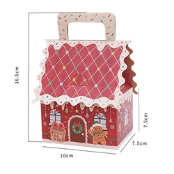 Набор из 8 подарочных складных коробок "ПРЯНИЧНЫЕ ДОМИКИ". Размер: 16,5*10*7,5*7,5 см.