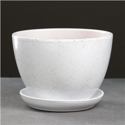 Горшок для цветов «Настроение», 1.65 л, d=17 см, h=13 см, керамический, с поддоном