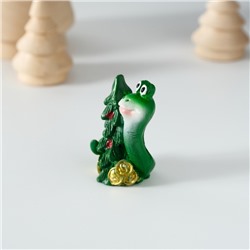 Фигурка полистоун «Змейка с новогодним настроением», 3×2×4 см, МИКС