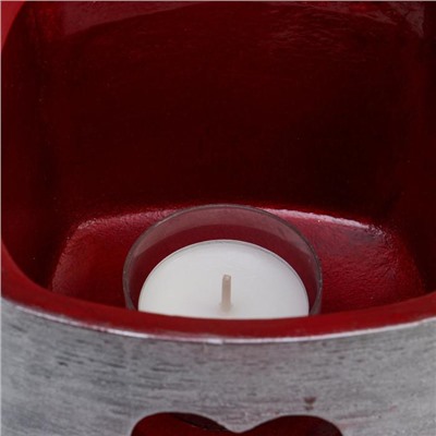 Лампион - подсвечник на 1 свечу «Желание», 13×13×9.5 см, серебряный, квадратный