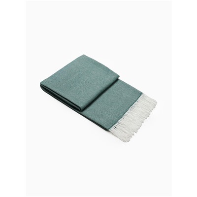 Плед «Милан» 150×200 см, рап.1, белый/зелёный