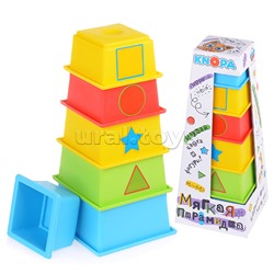 Мягкая пирамидка стаканчики с наклейками "Дидактика"