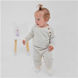 Комбинезон вязаный для девочки «Крошка Я» Leo Baby рост 86-92 см, серый