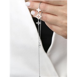 Браслет женский серебро в форме клевер родированный коллекция quatrefoil 925 пробы 450-10-280р