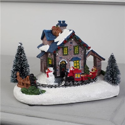 Светодиодная фигура «Рождественский поезд», 12×17 см, 5 LED, от батареек AААх3, свечение мульти