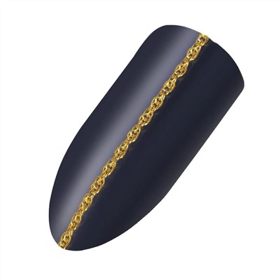 Nail Art Цепочка тройное плетение, 95 см, золотистый 15047