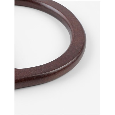 Ручки для сумки деревянные, 12×8.5 см, 2 шт., тёмно-коричневые