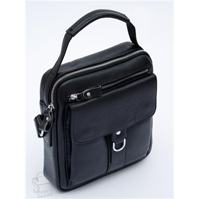Сумка мужская кожаная 8208H black Heanbag