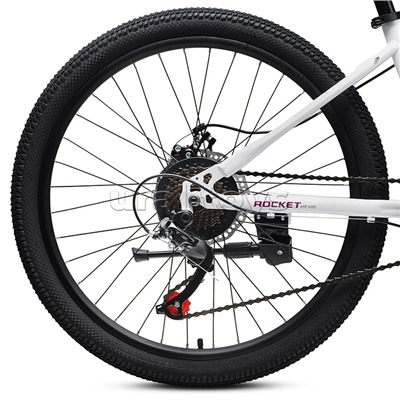 Велосипед 24" Rocket MP-400, цвет белый/лиловый, размер 13"