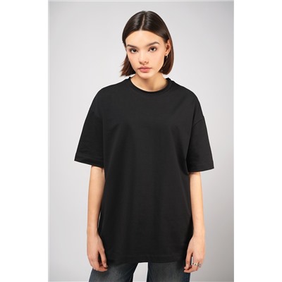 Женская футболка оверсайз из футера двухнитки Happyfox