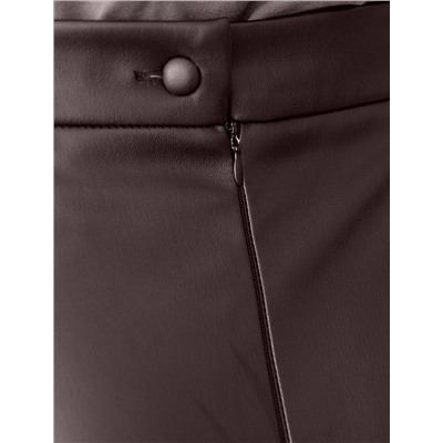 Расклешенная юбка из искусственной кожи