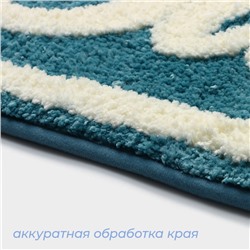 Коврик для ванной и туалета SAVANNA Bath, 40×60 см, голубой