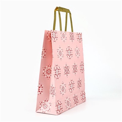 Пакет подарочный новогодний ламинированный «Яркий Новый год», M 30×26×9 см