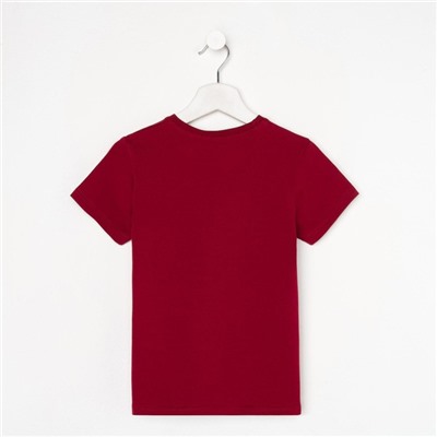 Футболка KAFTAN Basic line, размер 32 (110-116 см), бордо