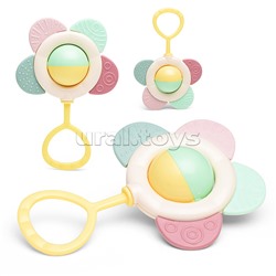 Погремушка-прорезыватель с ручкой "Цветочек" (в пакете)