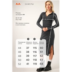 Женское платье-поло в рубчик Happyfox