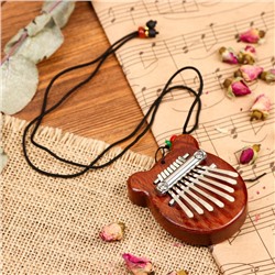 Калимба Music Life «Медвежонок», 8.5×6.5×3.5 см, 8 язычков, деревянная, коричневая