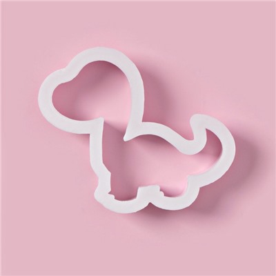 Формы для печенья Доляна «Хищные динозавры», набор 8 шт., пластик, белые