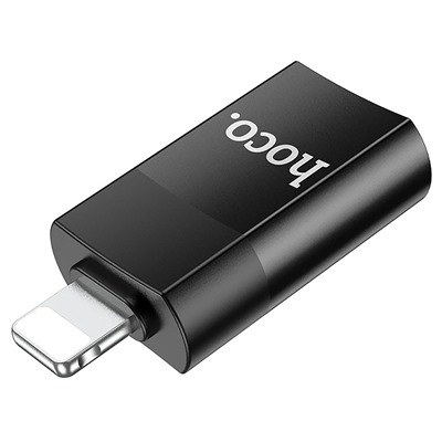 Переходник USB (м) - Lightning (п) Hoco UA17 4см (black)