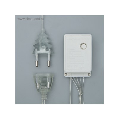 Гирлянда «Занавес» 2×3 м, IP20, прозрачная нить, 720 LED, свечение белое, 8 режимов, 220 В