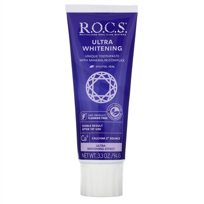 R.O.C.S., ультраотбеливающая зубная паста, 94 г (3,3 унции)