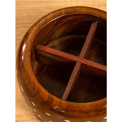 Ваза для конфет «Ассорти», 15×15×10 см, дерево шишам