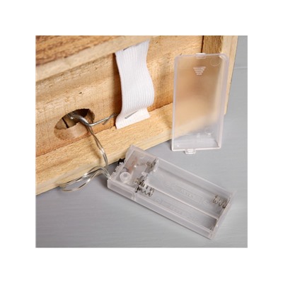 Фигура деревянная «Изба», 21×12×23 см, 5 LED, батарейки AAx2 (не в комплекте), свечение теплое белое