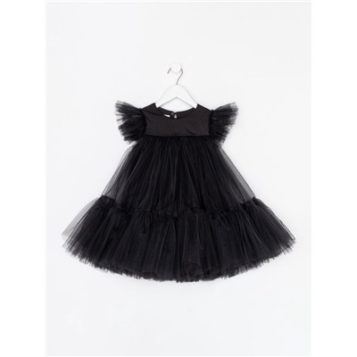 Платье нарядное для девочки KAFTAN, с пышной юбкой, рост 86-92, чёрное