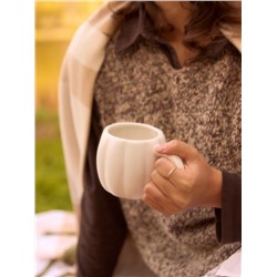 Кружка SL Home «Осенний бриз», 420 мл, доломит, белая