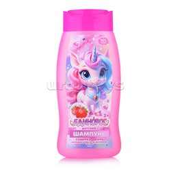 Детский шампунь "Единорог" с экстрактом клубники, сладкая клубника 250мл. Заботливая мама