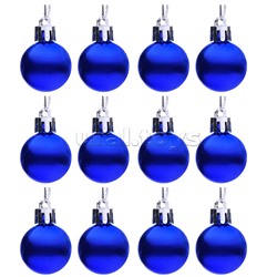 Набор новогодних шаров "Искры праздника" синий (3см*12шт.)