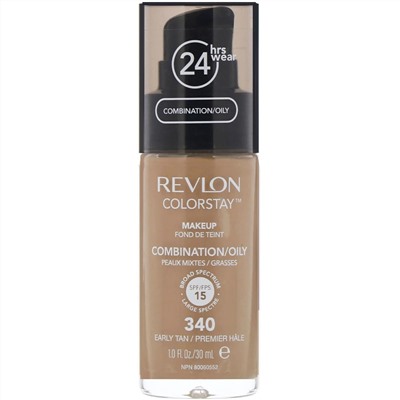 Revlon, Макияж для комбинированной и жирной кожи Colorstay, оттенок легкого загара 340, 30 мл