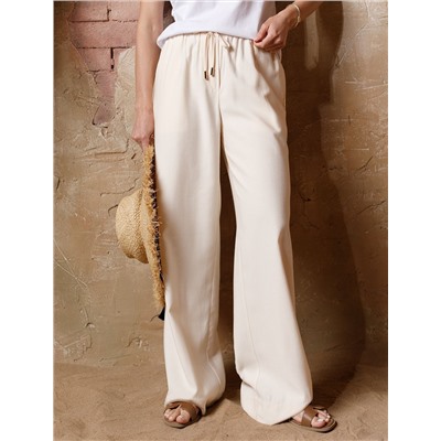 Свободные брюки из плотного лиоцелла на резинке